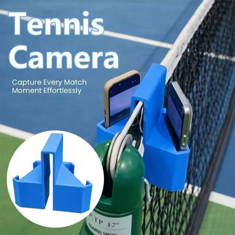 Badminton Court - 2 個テニスネットカメラマウント電話ホルダーマウント屋外スポーツビデオ録画フェンス電話ホルダーバドミントン野球テニス用