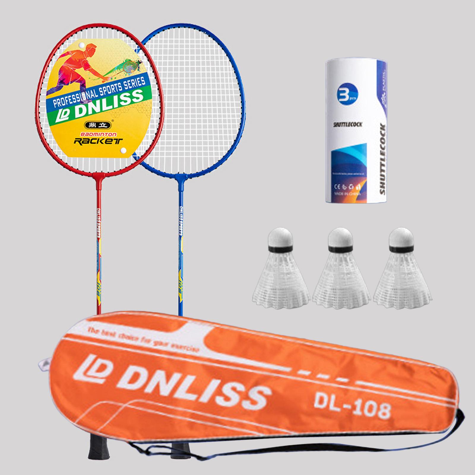 バドミントンラケット2人用収納バッグ付きバドミントンラケット - Badminton Junior のレビューと価格