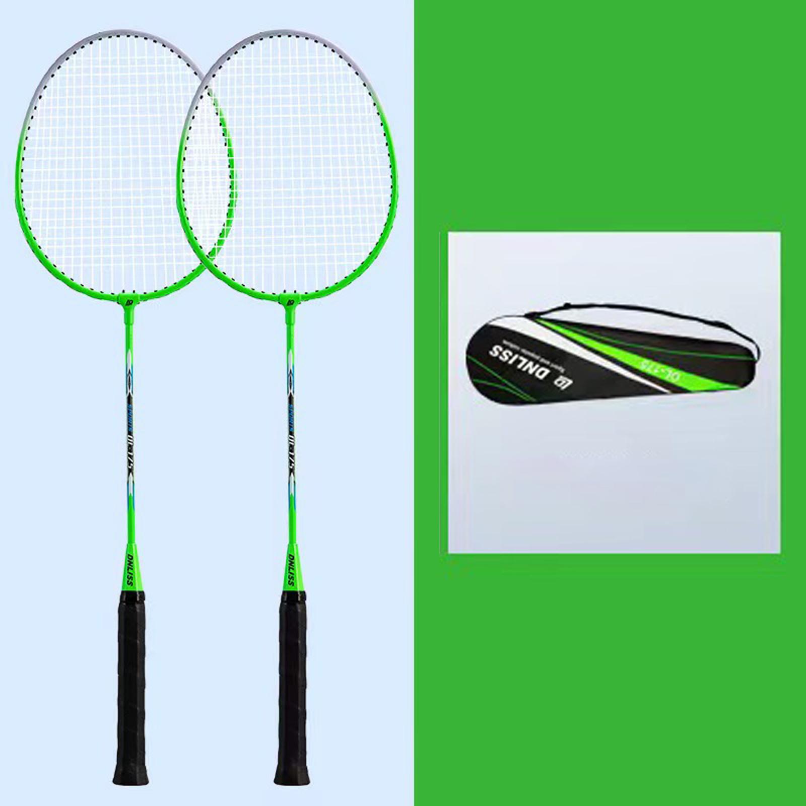 バドミントンラケット2人用収納バッグ付きバドミントンラケット - Badminton Junior のレビューと価格