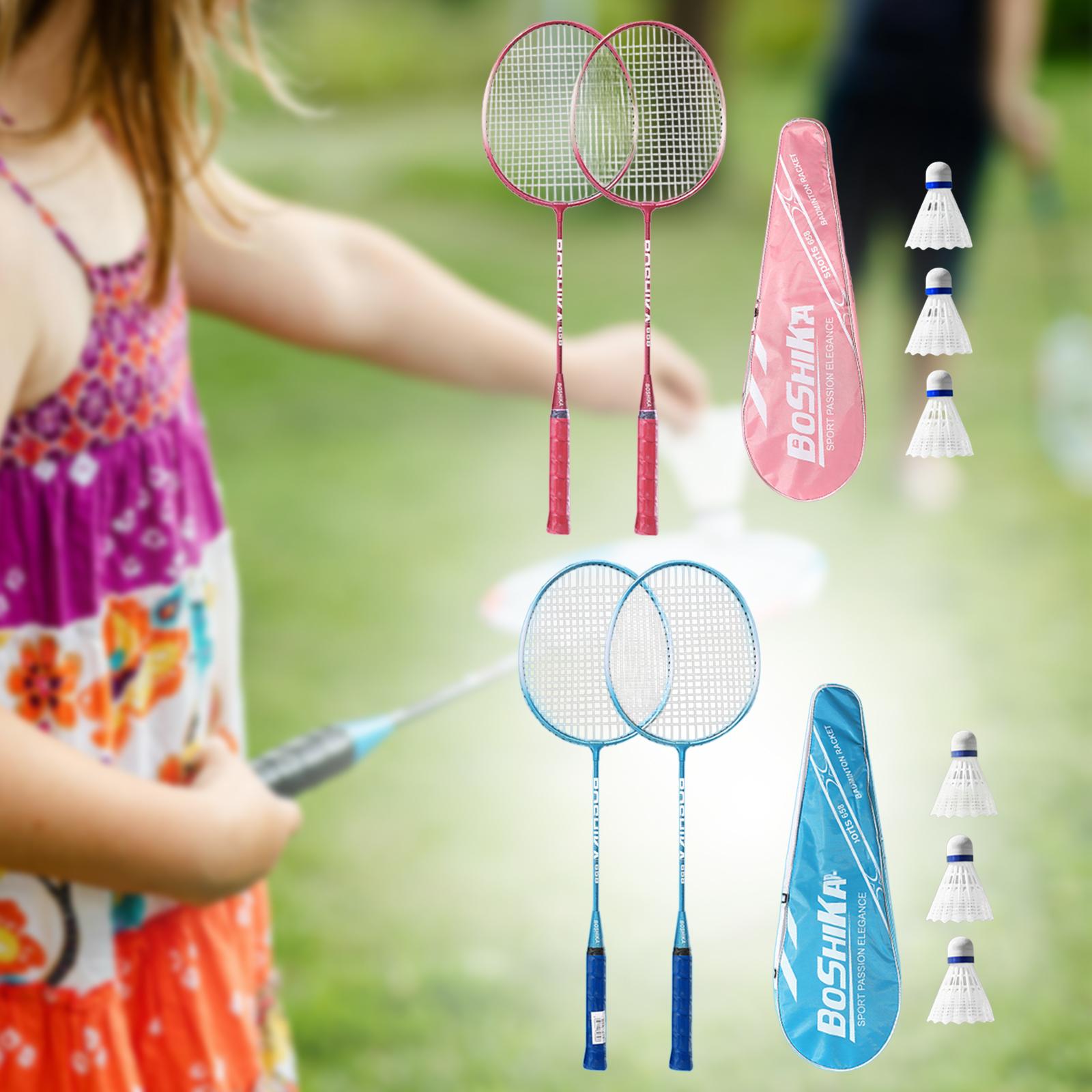 2x バドミントンラケットセット アスリート向け トレーニン - Badminton Junior のレビューと価格