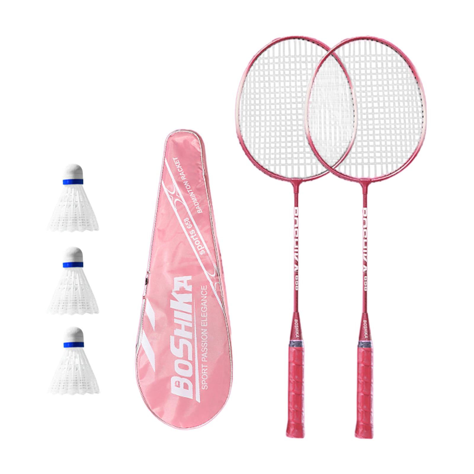 2x バドミントンラケットセット アスリート向け トレーニン - Badminton Junior のレビューと価格
