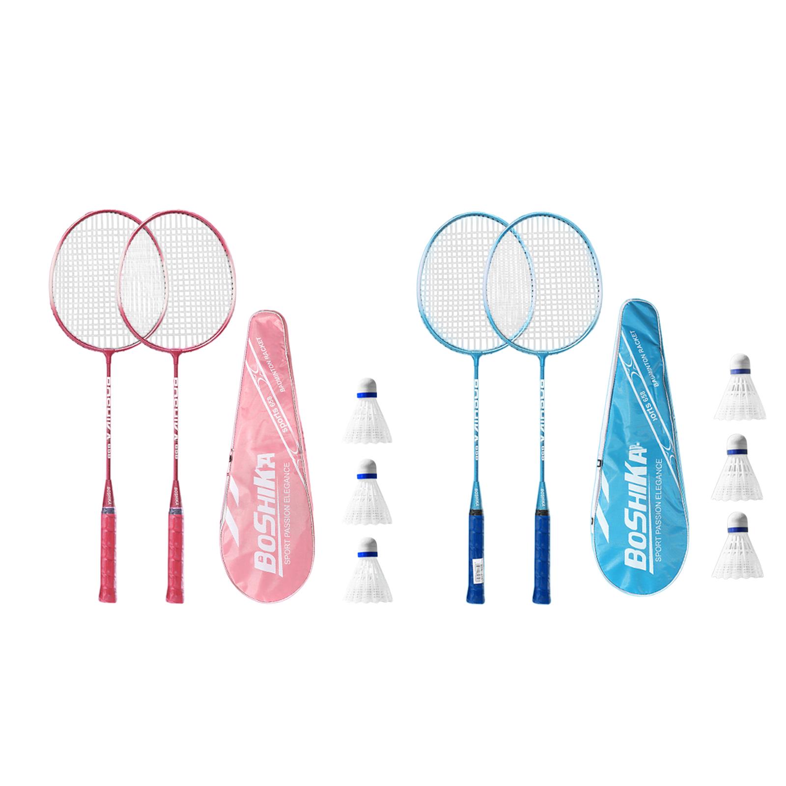2x バドミントンラケットセット アスリート向け トレーニン - Badminton Junior のレビューと価格