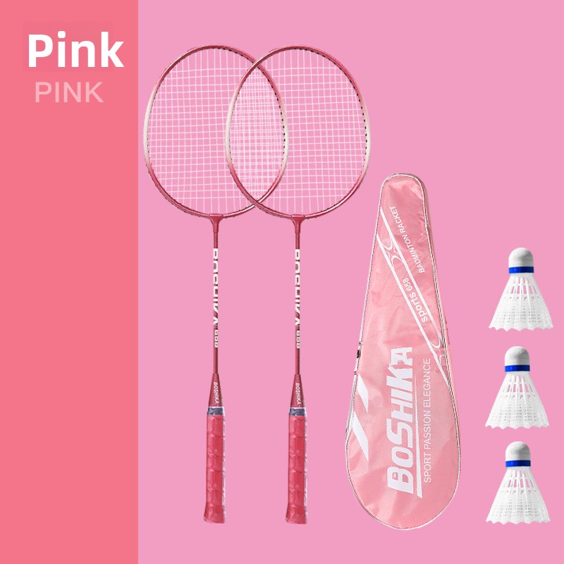 耐久性のある本物の羽根を使用したバドミントンラケット、鉄合金 - Badminton Junior のレビューと価格