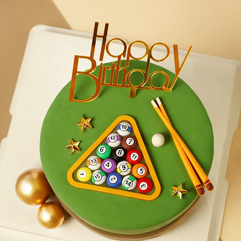 ビリヤードボールケーキデコレーション男の子子供子供の誕生日パ - Badminton Junior のレビューと価格