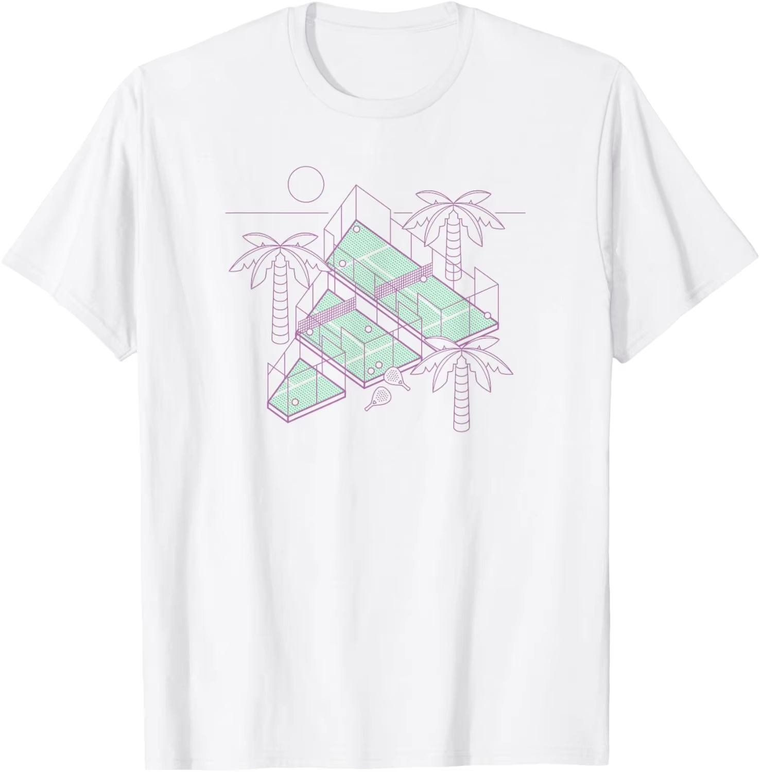 バッジオブスポーツテニスパデルロゴグラフィックTシャツユニセ - Badminton Logo のレビューと価格